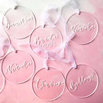 25 Pcs Clear Round Acrylic Ornaments- 3.5 Inch Blank Acrylic Circle Discs with Hole, Perfect for Making Christmas Ornaments, Keychains, Gift Tag, Name Plates, Keepsakes