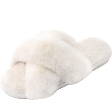 Parlovable Women's Fuzzy Slippers Soft Warm Home Shoes