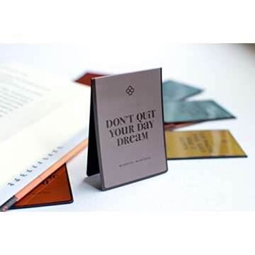 Magnetic Bookmarks -Optimistic Positive Quote Bookmarks Gifts- Set of 12 Inspirational Bookmarks for All Ages, Men, Women, Teens Girls Students. Perfect Gifts for Friends & Coworkers