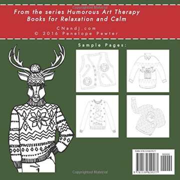 The Ugly Christmas Sweater Coloring Book For Adults: A Humorous Art Therapy Book for Relaxation and ...