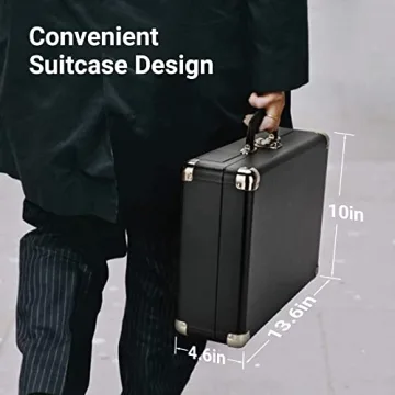 ByronStatics Portable Vintage Turntable Record Player