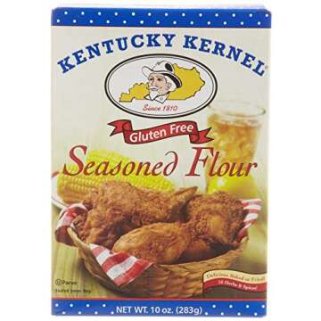 Kentucky Kernel Gluten Free Seasoned Flour Coating Mix 10 OZ (Pack of 3)