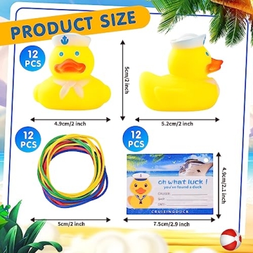 Fun Duck Tag Cruise Kit with 12 Adorable Rubber Ducks