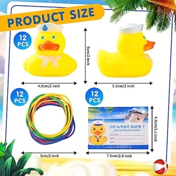 Fun Duck Tag Cruise Kit with 12 Adorable Rubber Ducks