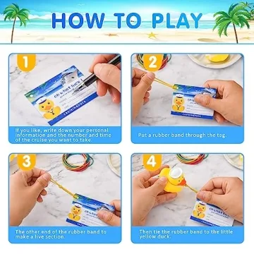 Fun Duck Tag Cruise Kit with 12 Adorable Rubber Ducks