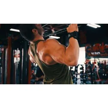 Weight Lifting Metal Hooks Heavy Duty PRO Lifting Wrist Straps Deadlift Straps Power Lifting Grips Gym Gloves Men & Women (Flat Black 2 Hooks, MEN-Wrist Size Large)