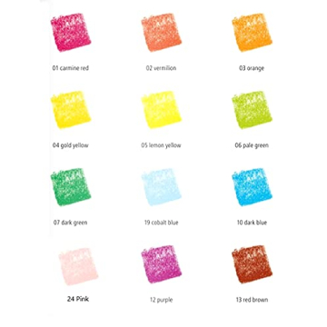 Mercurius Blackboard Pastel Chalk Set - 12 Assorted Colors