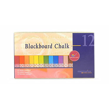 Mercurius Blackboard Pastel Chalk Set - 12 Assorted Colors