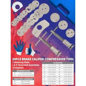 Comprehensive Punmew Brake Caliper Tool 24-Piece Set