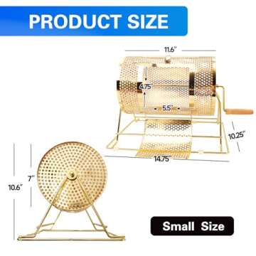 GSE Games & Sports Expert Raffle Drum, Professional Brass Raffle Ticket Spinning Cage, Holds 2,000 T...