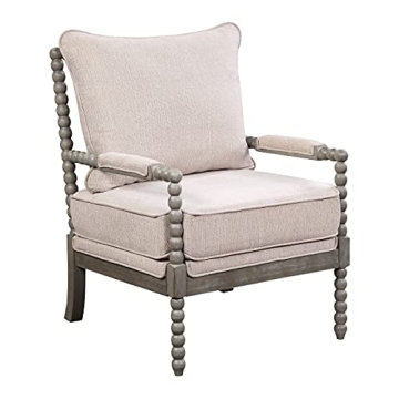 OSP Home Furnishings Abbott Spindle Accent Chair - Comfortable, Stylish with Padded Spring Seat