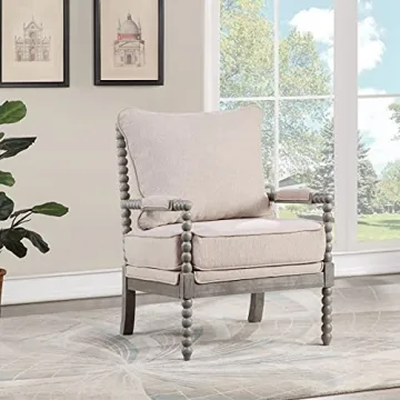Stylish OSP Home Furnishings Abbott Spindle Accent Chair