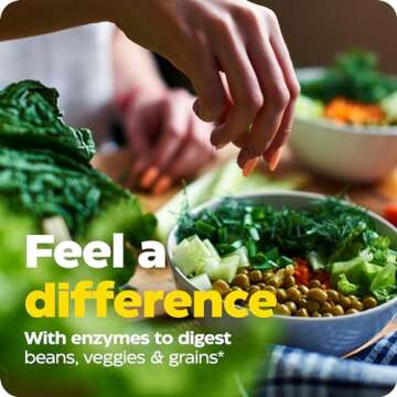 Enzymedica VeggieGest, Digestive Enzymes for Vegan, Vegetarian and Raw Diets, Prevents Gas and Bloating, 90 Count