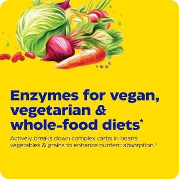 Enzymedica VeggieGest, Digestive Enzymes for Vegan, Vegetarian and Raw Diets, Prevents Gas and Bloating, 90 Count