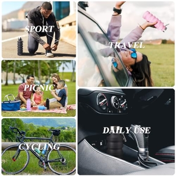 Nefeeko Collapsible Water Bottle Perfect for Travel and Hiking