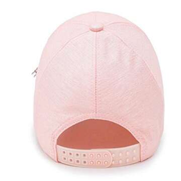 Colygamala Women's Personality Three-Ring Chain Baseball Caps Summer Street Hip Hop Cap Pink/White