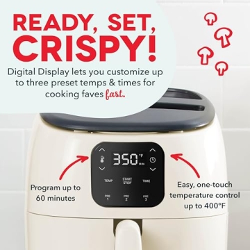 Compact Dash Tasti-Crisp Air Fryer for Healthier Cooking
