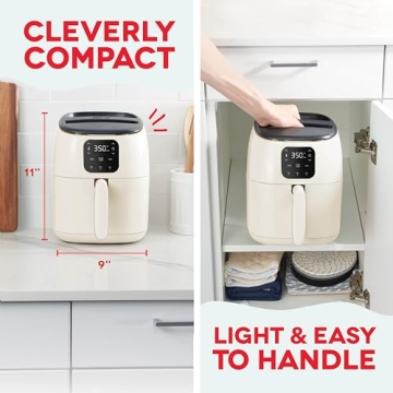 Compact Dash Tasti-Crisp Air Fryer for Healthier Cooking