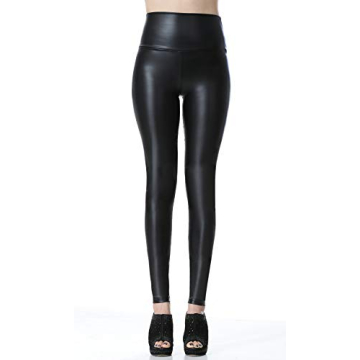 Stylish Everbellus Faux Leather High Waisted Leggings