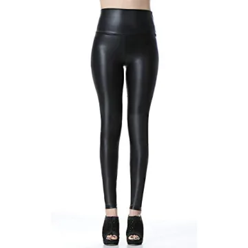 Stylish Everbellus Faux Leather High Waisted Leggings