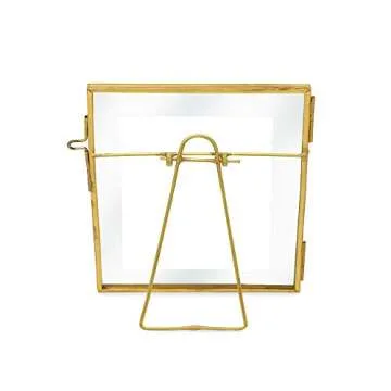 Isaac Jacobs Vintage Style Brass & Glass Frame for Photos