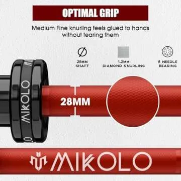 Mikolo 7ft Olympic Barbell - Durable and Reliable Weightlifting Bar