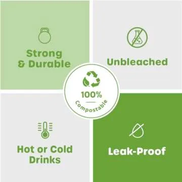 GUSTO Eco-Friendly 12oz Kraft Paper Cups - 100 Count