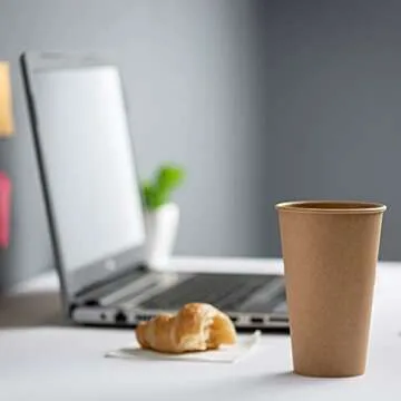 GUSTO Eco-Friendly 12oz Kraft Paper Cups - 100 Count