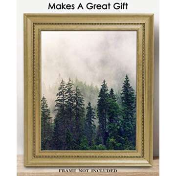 Foggy Forest Abstract Wall Art - Aesthetic & Boho Decor