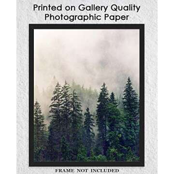 Foggy Forest Abstract Wall Art - Aesthetic & Boho Decor