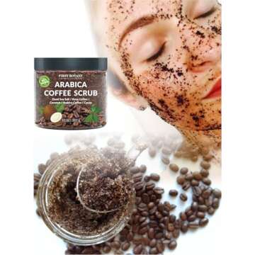 100% Natural Arabica Coffee Scrub with Organic Coffee & Shea Butter - Best body scrub 10 oz