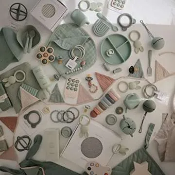 mushie Silicone Pacifier Holder Case (Cambridge Blue)