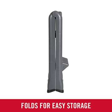 Rubbermaid Two-Step Folding Foot Stool, 14-Inch High, Gray, 300-Pound Capacity, Small Step Stool for Adults/Kids for Use in Library/Kitchen/Bathroom/Garage/Closet