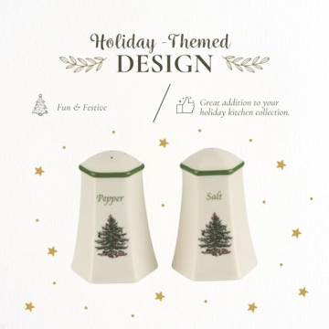 Spode Christmas Tree Salt & Pepper Shaker Set for Holidays