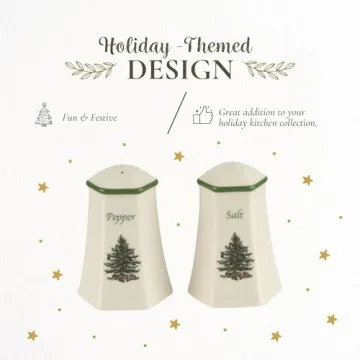 Spode Christmas Tree Salt & Pepper Shaker Set for Holidays