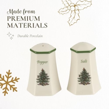 Spode Christmas Tree Salt & Pepper Shaker Set for Holidays