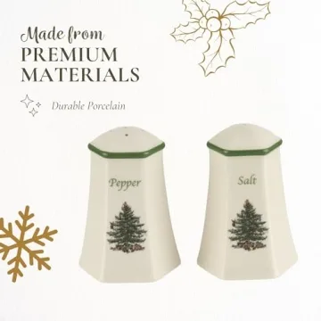 Spode Christmas Tree Salt & Pepper Shaker Set for Holidays