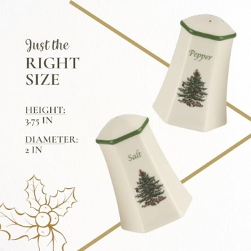 Spode Christmas Tree Salt & Pepper Shaker Set for Holidays