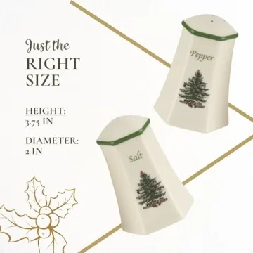 Spode Christmas Tree Salt & Pepper Shaker Set for Holidays