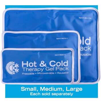 Roscoe Medical Gel Ice Packs Reusable and Cold Packs for Injuries Reusable, Shoulder Ice Pack, Knee Ice Pack, Hot and Cold Pack, Ice Pack for Back, 5 x 10 Inches, Small Ice Pack
