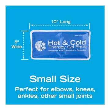 Roscoe Medical Gel Ice Packs Reusable and Cold Packs for Injuries Reusable, Shoulder Ice Pack, Knee Ice Pack, Hot and Cold Pack, Ice Pack for Back, 5 x 10 Inches, Small Ice Pack