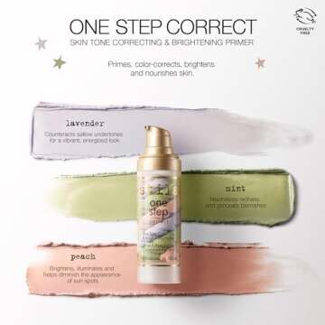 stila One Step, Color Corrector & Brightening Primer Facial Serum to Even Skin Tone, Moisturize & Hydrate, Oil-Free Makeup 1 Fl. Oz.