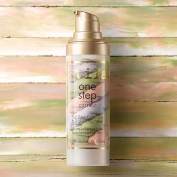 stila One Step, Color Corrector & Brightening Primer Facial Serum to Even Skin Tone, Moisturize & Hydrate, Oil-Free Makeup 1 Fl. Oz.