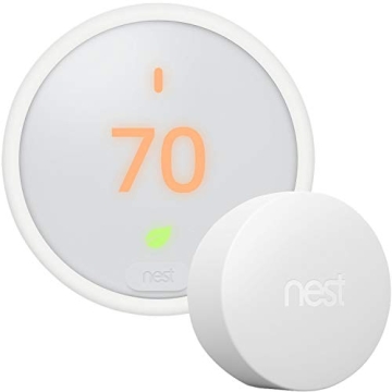 Google Nest Thermostat E - Programmable Smart Thermostat with Temperature Sensor