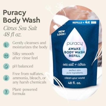 Puracy Body Wash Refill for Natural Moisturizing Clean