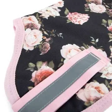 Jeffers Expression Dog Blanket, Rose Garden, 26"- 600D Water Proof, 240g Insulation for Winter Coat - with Adjustable Belly & Chest Straps - Small Medium to Large Dogs, Pet Apparel for Cold Weather