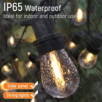 48FT Solar String Lights - Shatterproof & Waterproof Outdoor Decor