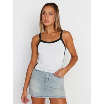 Trendy Queen Women's Color-Blocked Cami - Summer Essential