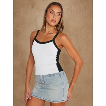 Trendy Queen Women's Color-Blocked Cami - Summer Essential