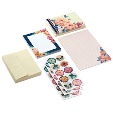 Hallmark Floral Stationery Set with Organizer Box for Gifts